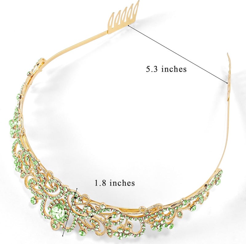 TAROSE Crowns for Women, Queen Crystal Gold Silver Tiaras with White Rhinestone and Combs, Goddess Crown for Wedding Bride Birthday Princess Bridal Shower Hair Accessories for Women - Image 2